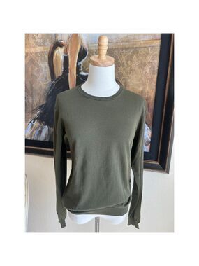 CROSSLEY Crew Neck Sweater M Olive Green Made in Italy